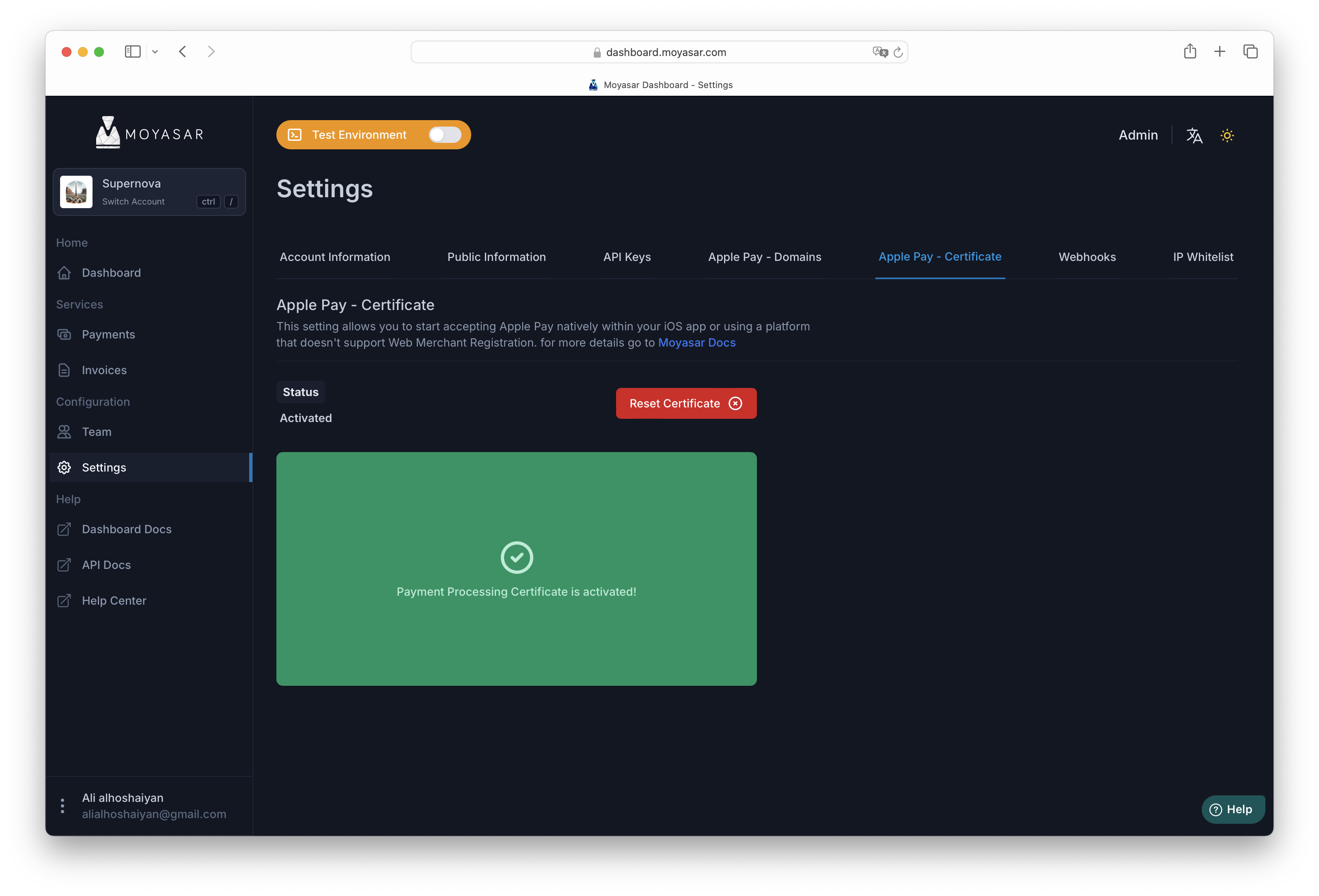 Adding Apple Pay Domain Name