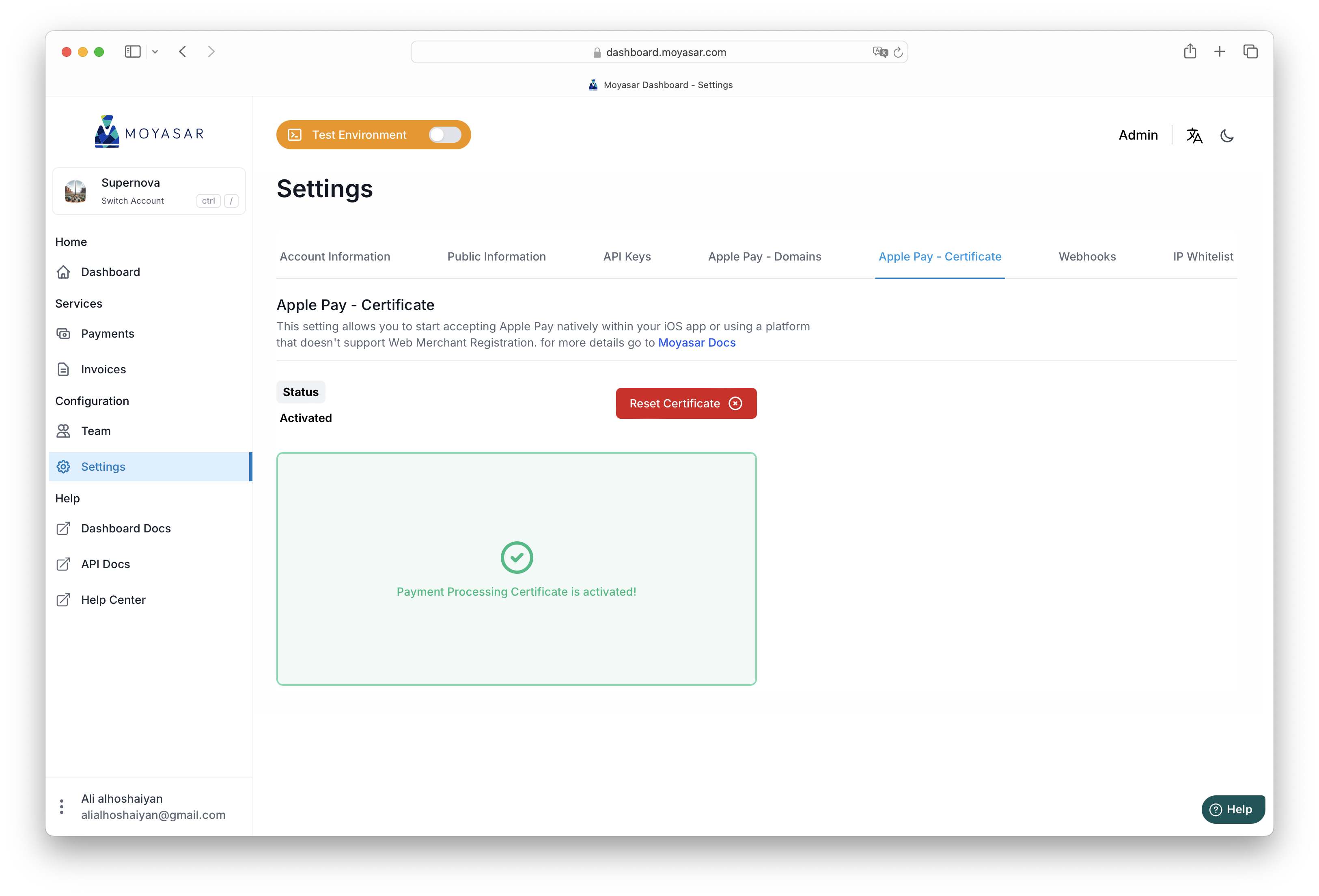 Adding Apple Pay Domain Name