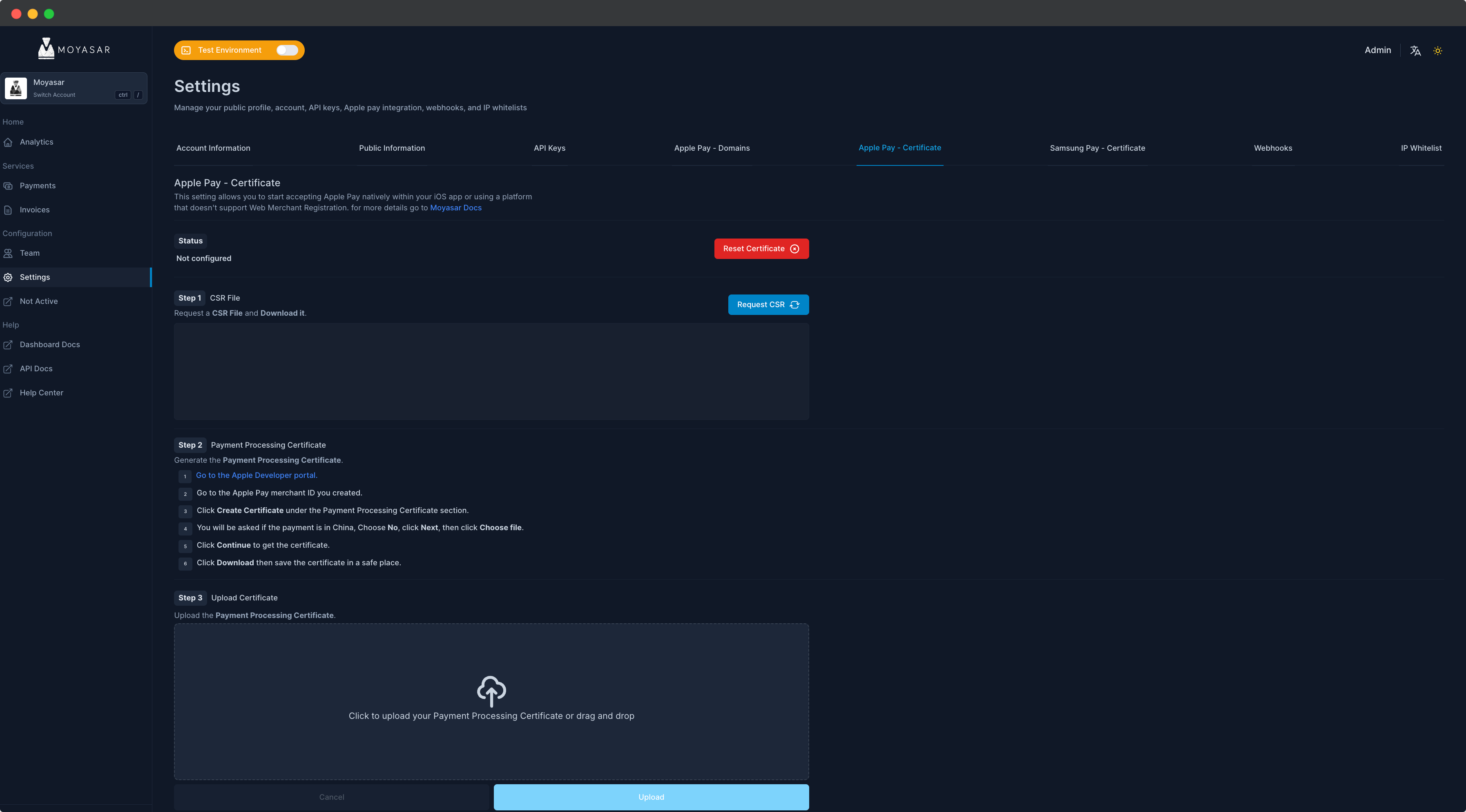 Apple Pay Certificate